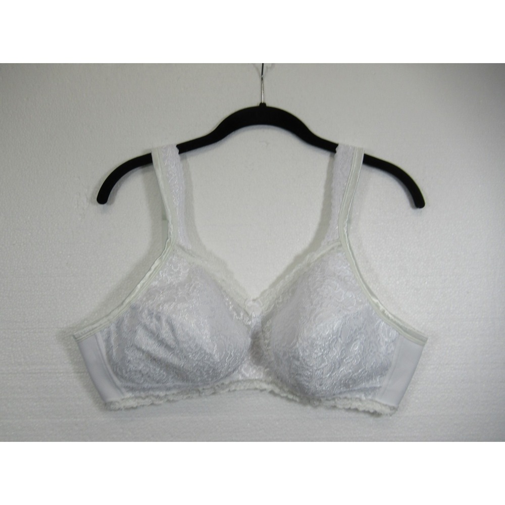 Playtex 18 Hour Comfort Lace Bra 40B White Wireless 4088